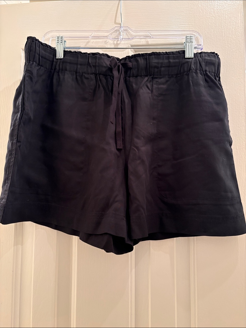 Hilary Radley Black Tencel Drawstring Shorts